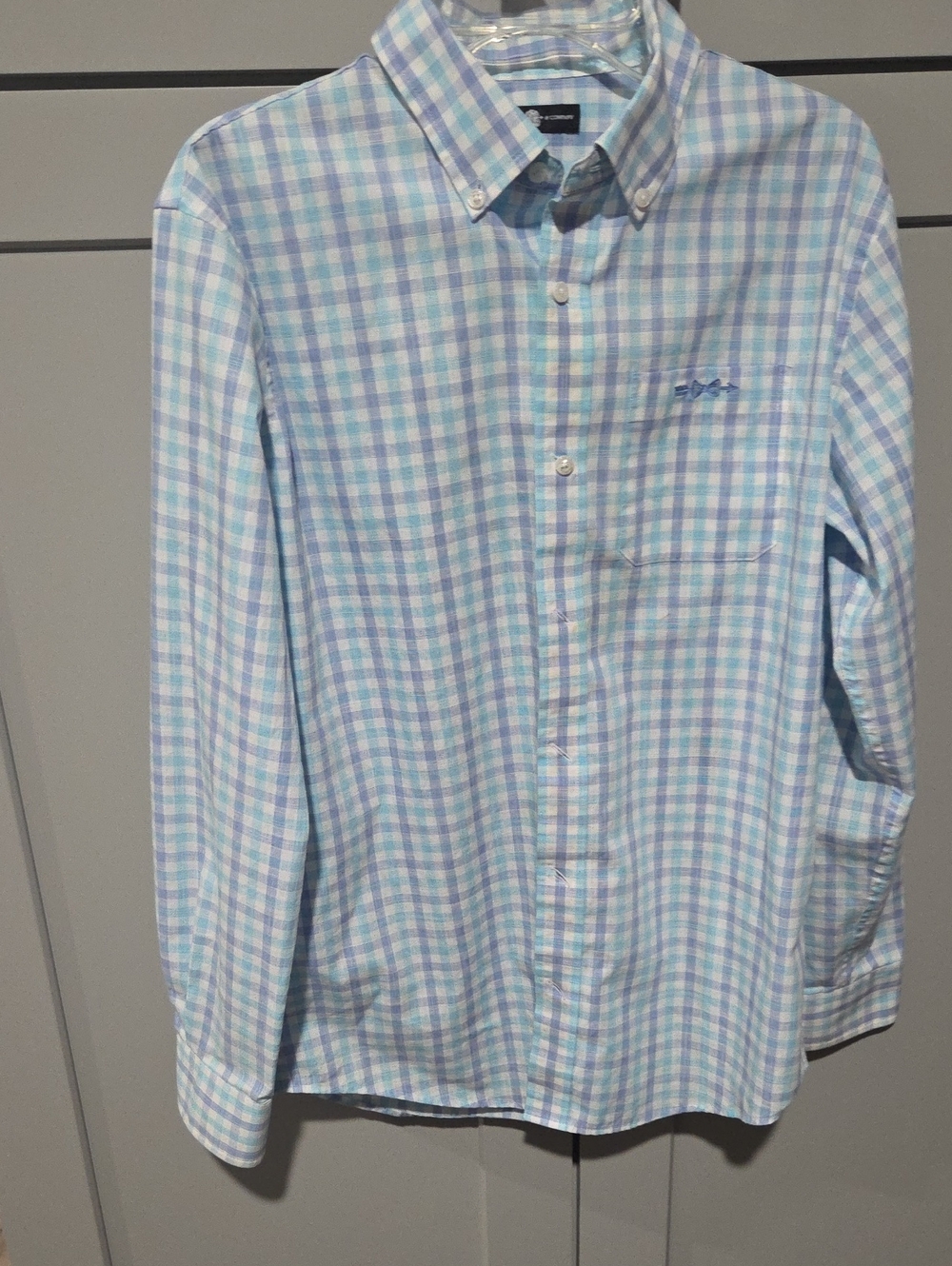 Kids Blue Plaid Button-Down Shirt